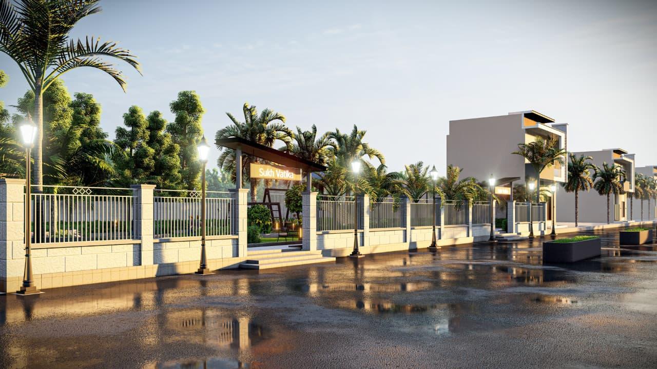 Wide landscaped view at DV Dream City